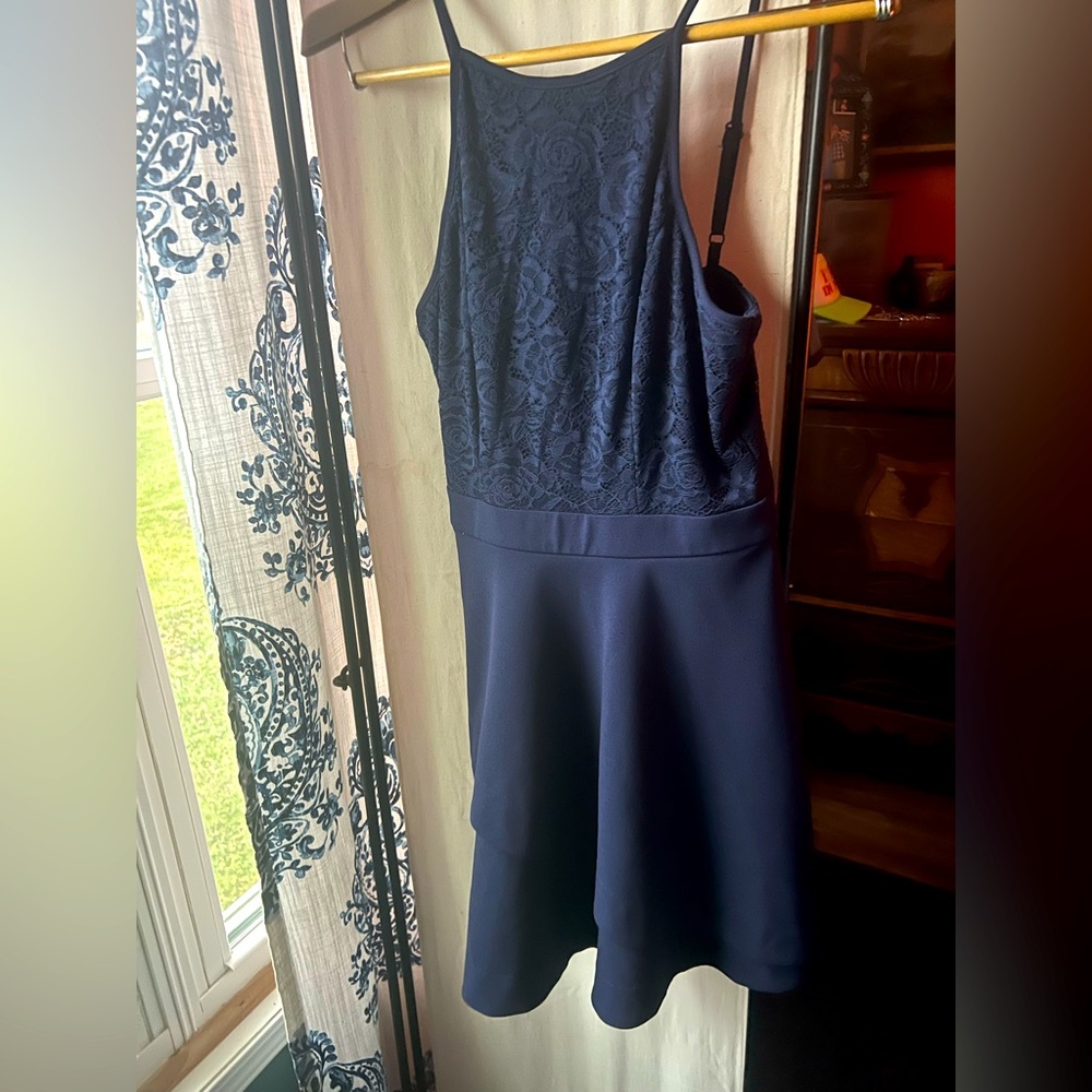 Above the knee navy dress